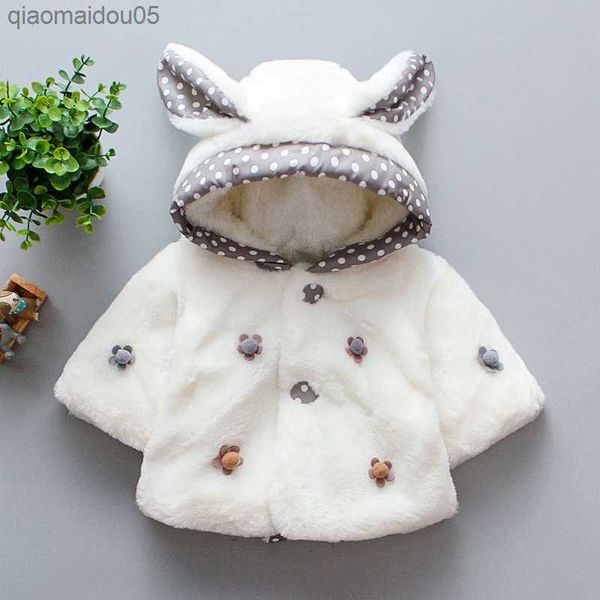 

new baby fleece fur cloak jacket newborn girls coat infant outerwear toddler winter autumn 21-009 l230712, Blue;gray