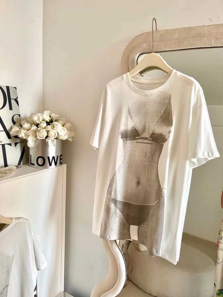 

2023 summer new jolin tsai star personalized design short sleeve perspective t-shirt, White