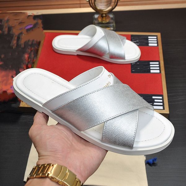

fashionable beach shoes 2023 luis luxurious design, retro decoration, men's and women's summer leather canvas rubber flat bottomed