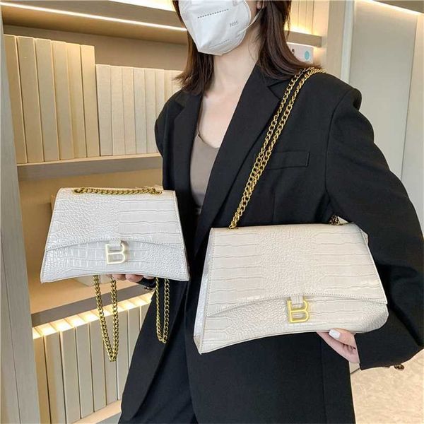 

63% off 2023 new bagbag designer fashion women's new texture alligator hourglass temperament shoulder versatile chain messenger bag
