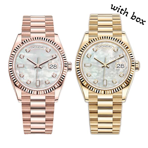 

abb_watches men's automatic movement watch 41mm calendar/date diamond watches luxury womens day date watches round waterproof sapphire, Slivery;brown