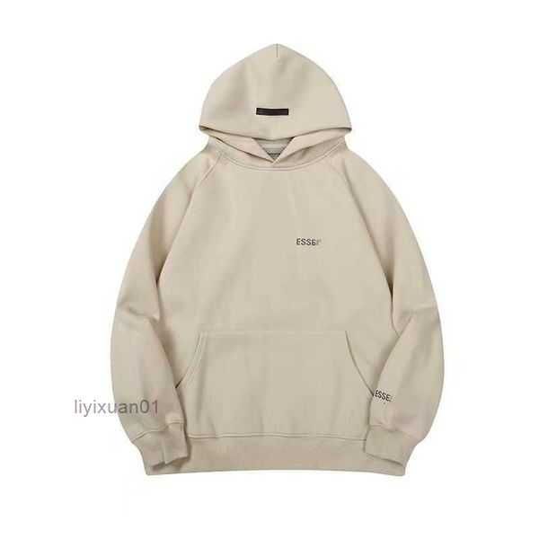 

2023 essentail men's and women hoodie designer hairy women's pullover sweatshirt loose essen black white classic casual style jz18