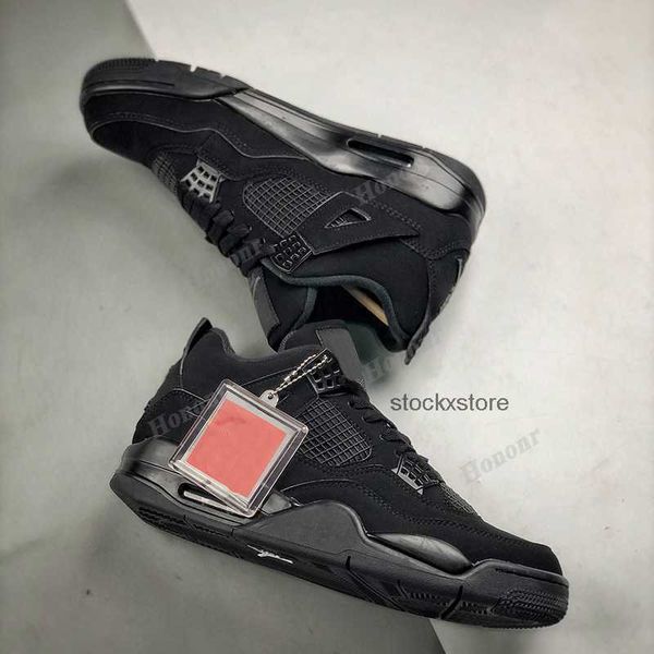 

2021 quality jumpman 4 black cat basketball shoes classic design 4s running sneakers men sport trainers with box.