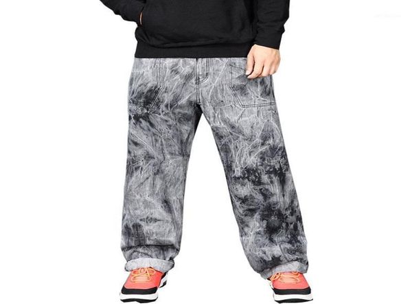 

mens straight denim cargo pants biker jeans men baggy loose gray jeans for men size 3044 4614450404, Blue