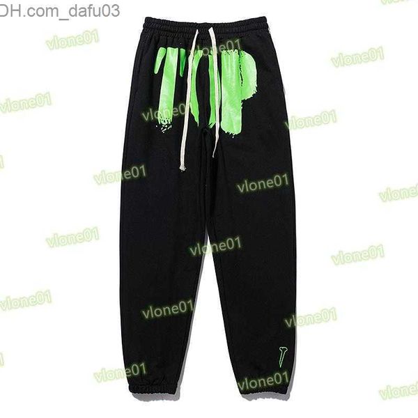 

men's pants mens pants fashion sweatpants joggers v men women big v sport jogging pants beam foot trousers size s-xl z230720, Black