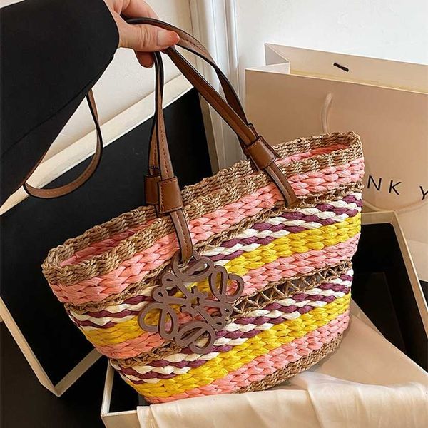 

63% off 2023 new bagdesigner new vegetable basket portable beach women's straw bag vine woven summer