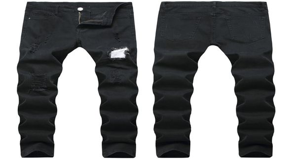 

skinny mens black jeans cool men ripped jeans stretch slim fit denim biker jeans hip hop men streetwear 13774581427, Blue
