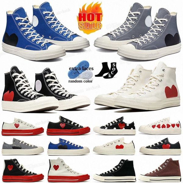 

all stars shoe cdg canvas play love with eyes hearts 1970 1970s big eyes beige black classic casual skateboard sneakers 35-44 designer u20d#