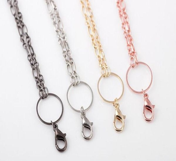 

whole 10pcslot mix colors diy alloy floating necklace chain fit for glass living charms locket pendant8586587, Silver