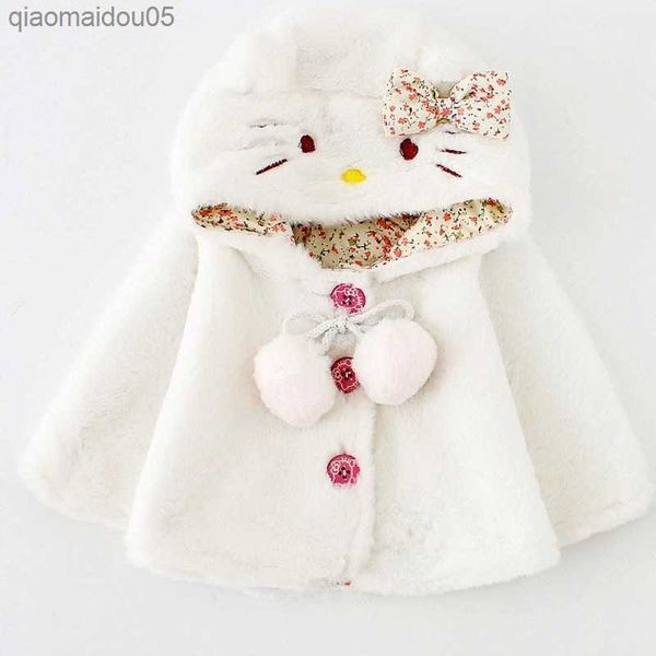 

new baby fleece fur cloak jacket newborn girls coat infant outerwear toddler winter autumn 21-011 l230712, Blue;gray