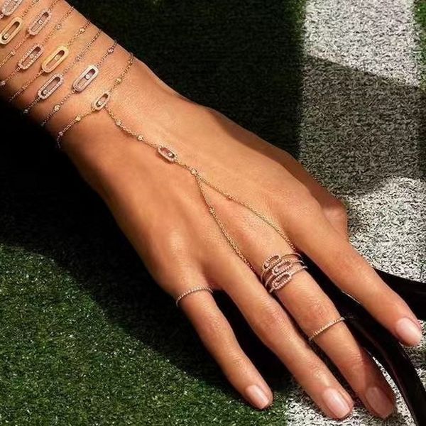 

messka move designer bracelet anklet for woman diamond gold plated 18k 925 silver t0p quality highest counter quality will not fade premium, Golden;silver