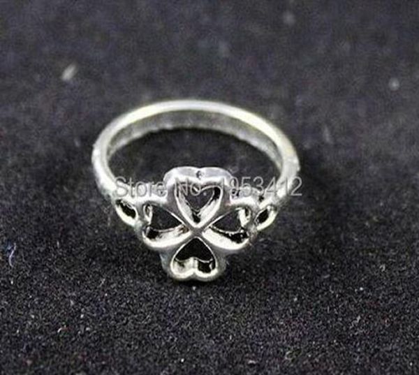 

fashion vintage silver 50pcs alloy hollow cross four leaf clover ring finger nail heart rings finger lord of the rings diy jewelry7826206