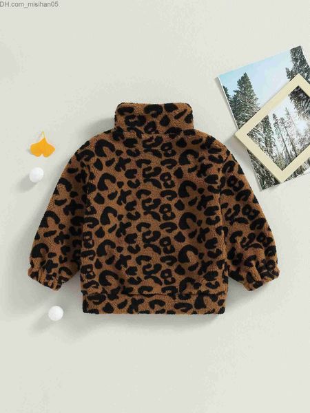 

pullover children's winter comfort hoodie wool long sleeve zipper tiger pattern jacket warm z230720, Blue