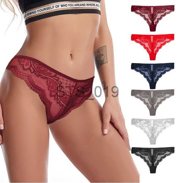 

briefs panties briefs panties hollow out low waist lady thong lace transparent female lace european and american underwear wholesale panties, Red;black