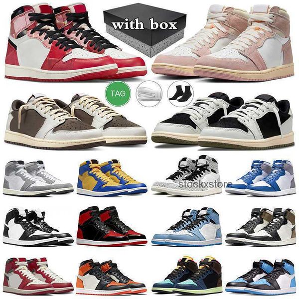 

with box jumpman 1 basketball shoes 1s mens sneakers black phantom washed heritage pink olive white cement reverse mocha bred patent womens