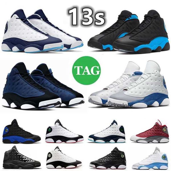 

jumpman 13 13s men retro basketball shoes unc french brave blue del sol obsidian court purple red flint grey toe black cat hyper royal mens