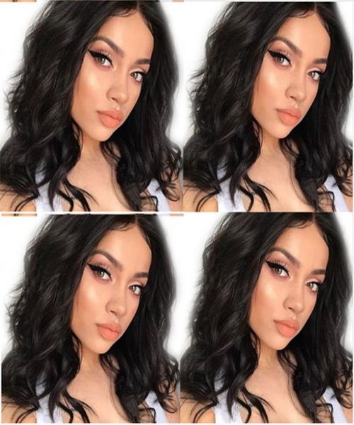 

beauty brazilian hair african ameri bob loose wave wig simulation human hair loose wave wig in stock7307154, Black