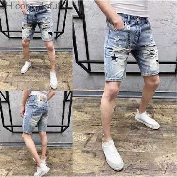 

men's jeans 2022 mens pants shoes shorts jean coconut trees graffiti ripped capris shkinny jeans designers men s clothing z230720, Blue
