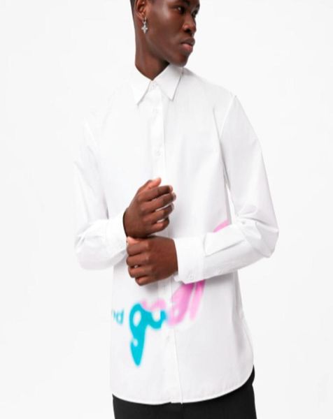 

mens designer shirts brand clothing men long sleeve dress shirt hip hop style cotton shirts 69301497963, White;black
