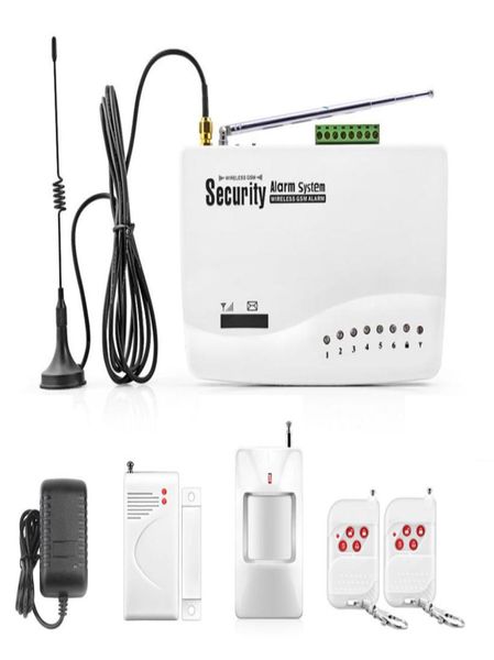 

dual antenna gsm wireless home motion infrared detection security burglar alarm system auto dialer sms sim call builtin battery5887166