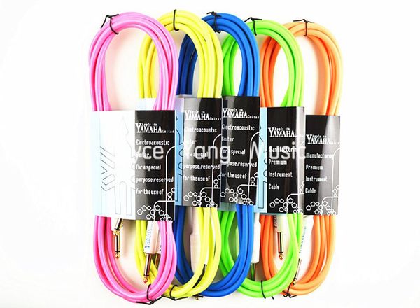 

10ft 3m colour electric guitar cable profession instrument cable low noise shielded wholes9404392