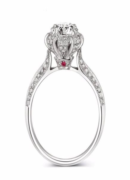 

vecalon luxury fashion jewelry ring ruby simulated diamond cz 925 sterling silver engagement wedding band ring for women2281361, Slivery;golden