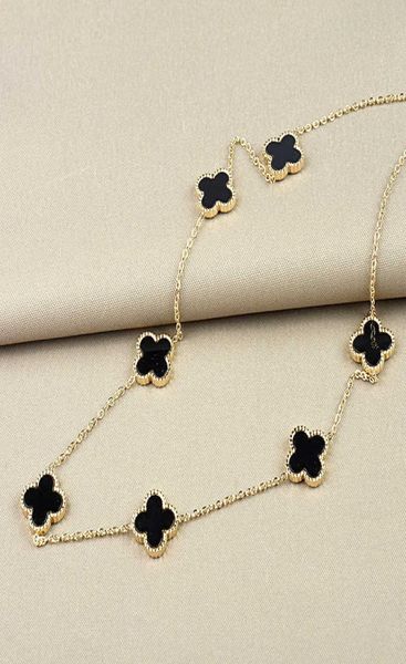 

fine design titanium steel cute 4 leaf clover pendant necklace jewelry for women gift1246162, Silver