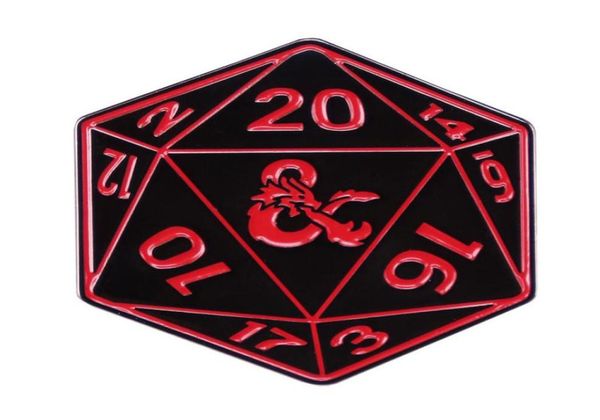 

dd d20 dice dunge0ns enamel pin rpg gamer jewelry geek nerdy gift1215287, Blue