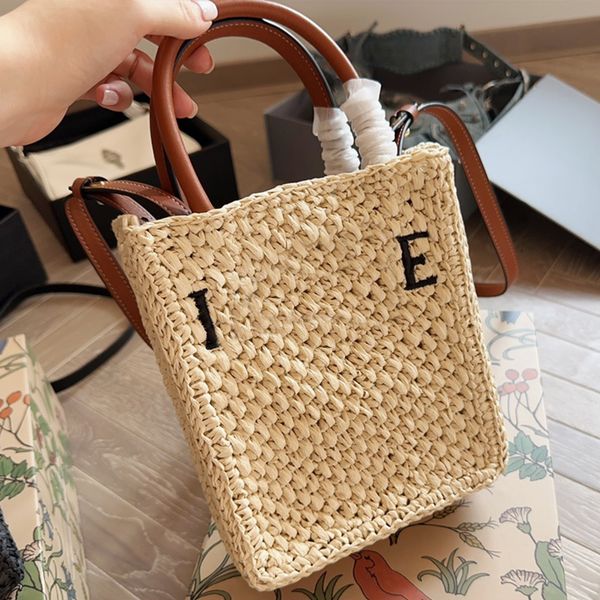 

grass woven shopping bag vegetable basket tote handbag beach handbags embroidery letter crossbody bags flap wallet ladies handbags
