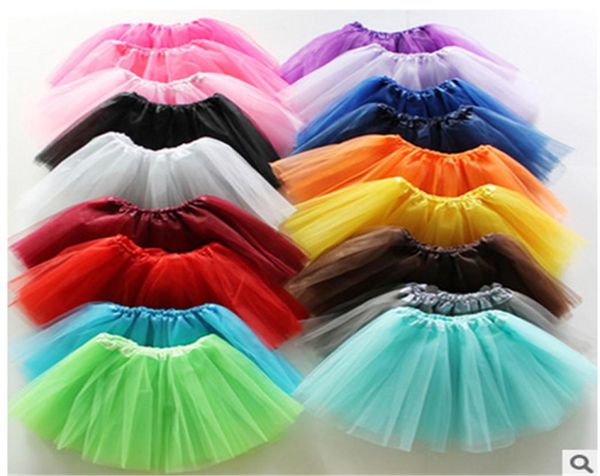 

13 colors candy color kids tutus skirt dance dresses soft tutu dress ballet skirt 3layers children princess dress7351867, Blue