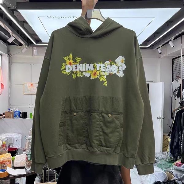 

men's hoodies sweatshirts vintage pocket lettered casual hoodie jacket 230719, Black