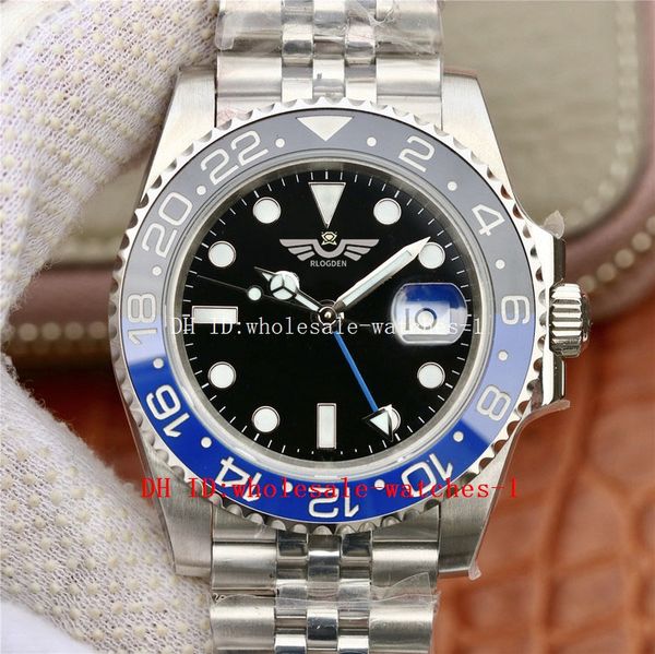

14 style ew ewf maker mens watch 40mm gmt ii 126710 blue black bezel watches ceramic blue luminous jubilee bracelet cal.3186 3285 movement a, Slivery;brown