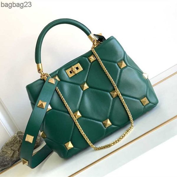 

valentiino bag lady chain purse designer bags fashion one shoulder cross leather women's rivet sheep handbag large capacity bucket 44ym