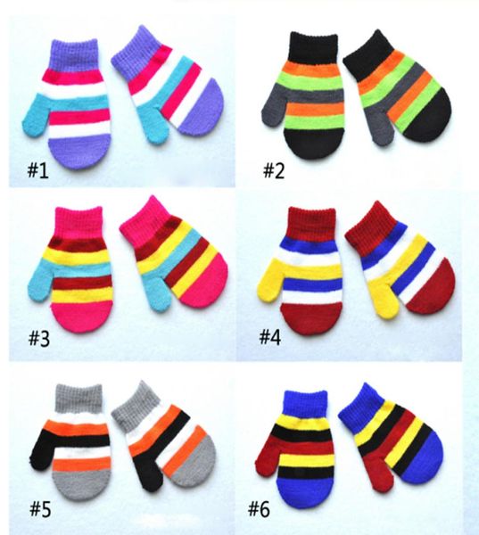 

children039s 6 candy colors baby girls boys winter warm gloves toddlers baby kids warm solid kinting mittens full finger gloves6741698, White