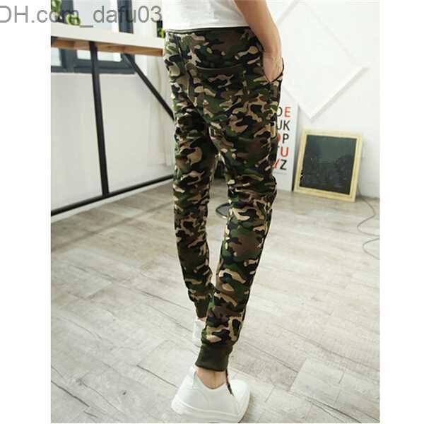 

men's pants wholesale-camo joggers pencil pants 2016 fashion slim fit camouflage pants men pants for track new arrival kh853402 z230720, Black