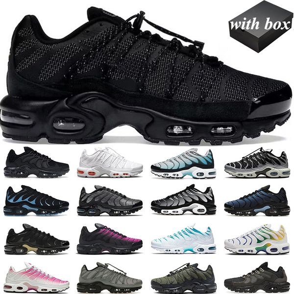 

with box tn plus running shoes for men women tns terrascape 3 triple black white laser blue unc burgundy hyper jade tropical twist mens trai