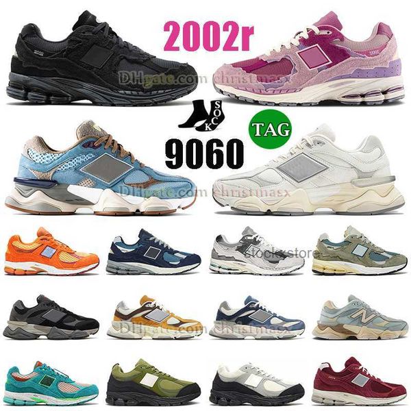 

2002r 9060 new sea salt running shoes designer men women cookie pink black phantom on 2002 r protection pack rain cloud white blue haze ball
