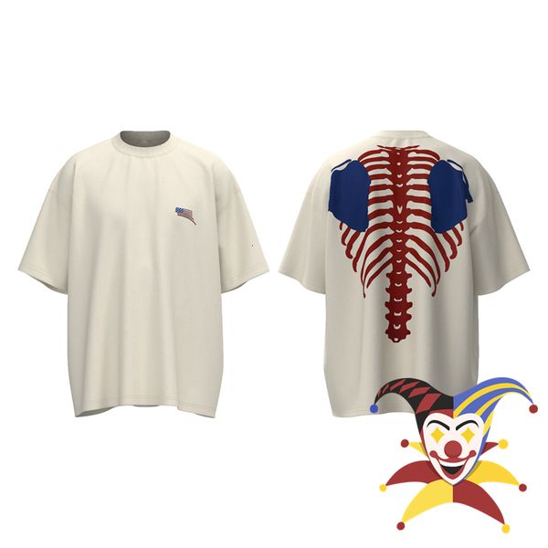 

mens tshirts red skull kapital tshirt 1 vintage embroidery 230720, White;black