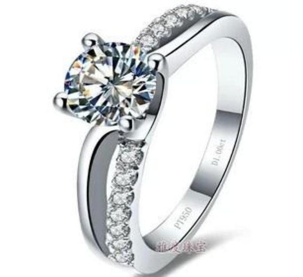 

fine 061 ct diamond ring valentines four claw ring micro pave models female ring wedding ring bridal ring41850307319561, Slivery;golden
