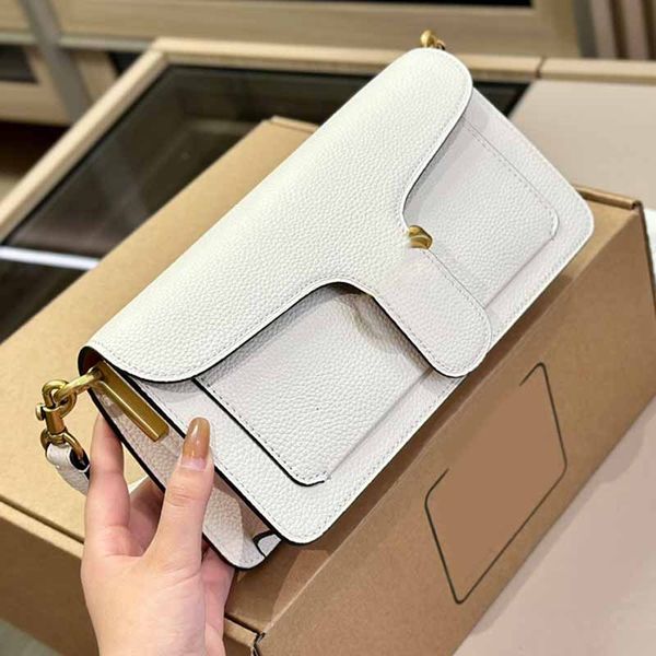 

flap messenger bag plain shoulder bags cowhide handbag fashion gold metal hardware letter buckle dual shoulder straps genuine leather