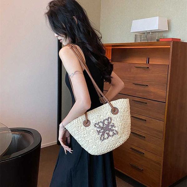 

65% off 2023 new bagdesigner xiaoxiao luojia muyu grass vine woven portable vegetable basket vacation one shoulder beach bag batch