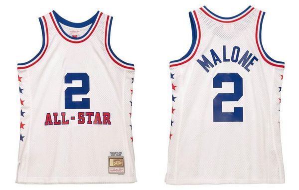 

stitched basketball jersey moses malone 1985 all-star mitchell and ness men women youth s-6xl jerseys, Black;red