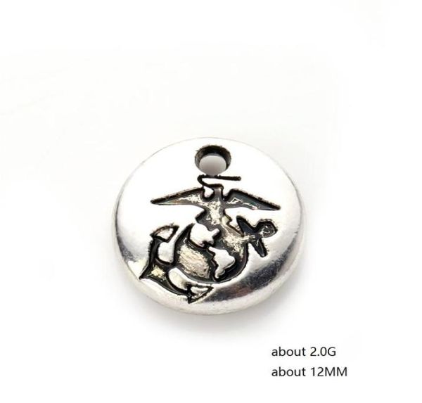 

new design united states marine corps round disc pendant usmc charms bracelet accessories for diy jewelry making5562152, Bronze;silver