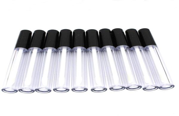 

10pcs 3ml plastic frosted empty lipgloss tube n black lidclear plastic cosmetic lip gloss containerconcealer refillablebottle5833356