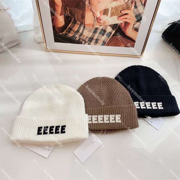 

trendy letter skull caps wool knitted hat autumn winter knitting beanies couple soft warm beanie, Blue;gray