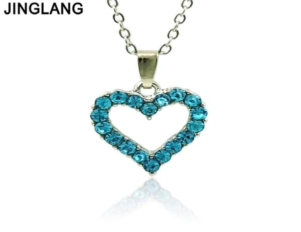 

jinglang heart shaped friend pendant for necklace romantic fashion jewelry nice mother039s day gift2233657, Silver