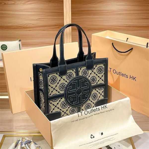 

60% off bag designer hong kong's tody brunt tb genuine women's new canvas embroidered tote portable large bag
