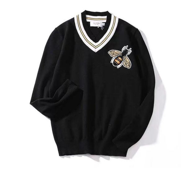 

designer sweaters mens pullover hooded colors available long sleeve sweater round neck fashion casual men, White;black