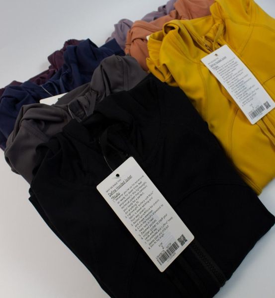 

-088 women's yoga jacket hood zipper ladies running sports jacket slim fit quick dry breathable fitness workout custom logo6981240