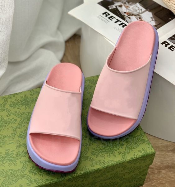 

women slipper designer slide men slippers mens slide flip flops ladies beach pool pillow comfort designer slide with box, Black